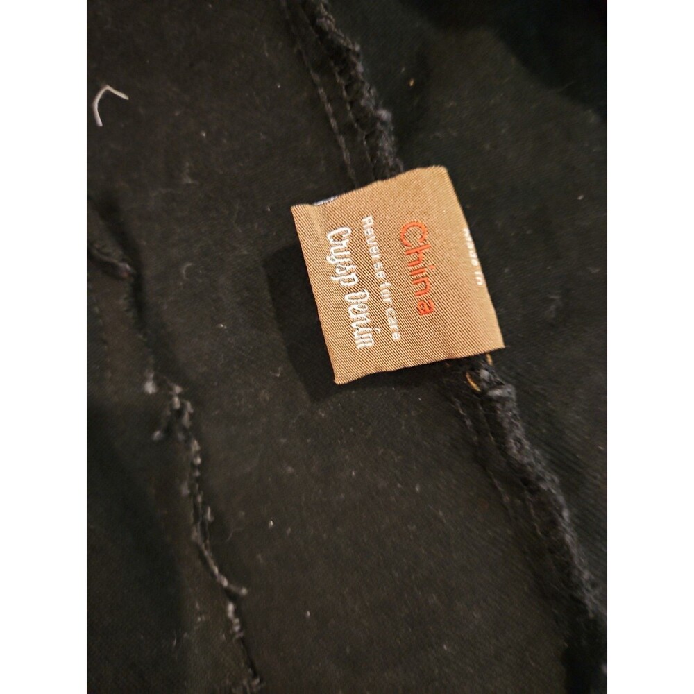 Size L CRYSP Denim Jacket Custom Made With "FLY MONSTAS" Logo On Back And Front - Picture 9 of 11